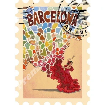 Španija vinil spominek magnet letnik turistični plakat