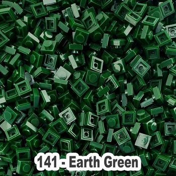 Št. 141 Zemlji Zeleno Izobraževalne Gradnja Igrače, Plastične Majhne Stavbe Opeke Pribor 1X1 Ploščo Bloki Pixel Art za Odrasle