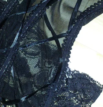 ženske vroče seksi perilo kostume seksi spodnje perilo izdelek erotično obleko Catsuit Nogavice Kostume backless Podvezice Srajca+G-string