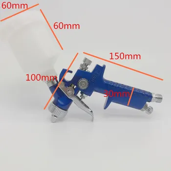 1,0 mm Šoba Airbrush Komplet Air Spray Pištolo Touch Up Barve Škropilnica HVLP H-2000 Teža Krme Air Brush Set Auto Avto Podrobno Slikarstvo