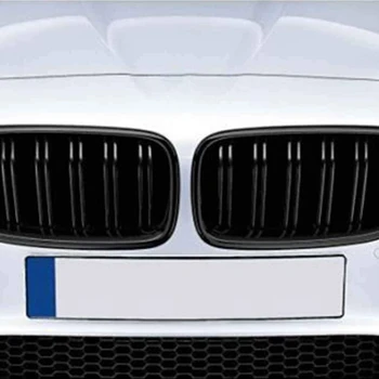 1 Par Dvojno Letev Skladu Sprednji Odbijač Žar Kapuco Ledvic Rešetka za Žar 2010-2017 BMW Serije 5 F10, F11 F18 M5 (Mat Črna)