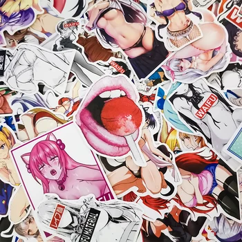 100 kozarcev Anime Hentai Sexy Pinup Zajček dekle Waifu Nalepke Nalepke kovček laptop, Avto, Tovornjak Nepremočljiva Avto nalepke