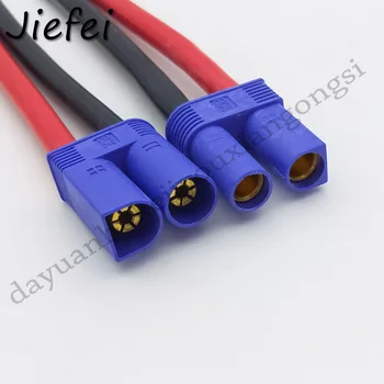 100 kozarcev visoke kakovosti EC5 moški / Ženski konektor, podaljšek kabel 10 cm 20 cm 30 cm 40 cm 50 cm 10AWG silikonski žice RC Lipo Baterije