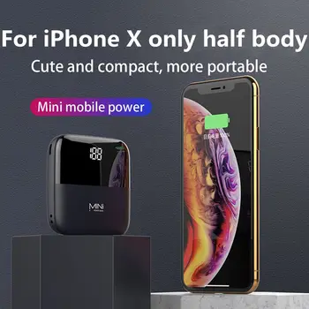 10000mAh Mini Power Bank Za iPhone Xiaomi Huawei Samsung Led Zaslon Močna Banka Zunanji Polnilnik Prenosni Poverbank