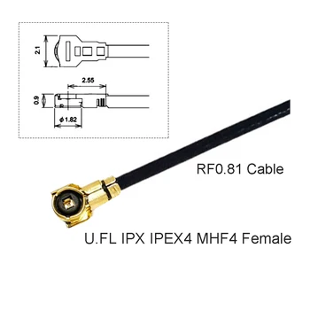 100cs/veliko IPX IPEX u.fl Ženski 1.13 mm Priključek Kabel Eno glavo Ac Priključek Odprite Koncu IPX RG113 Kabel 10 cm 15 cm 20 cm