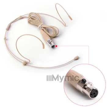 10PCS Profesionalne Slušalke Headworn Kondenzatorski Mikrofon SHURE Mikrofon Za Brezžično Telo-pack Oddajnik 4pin mini XLR TA4F Plug
