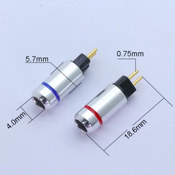 10pcs/veliko 2 PIN Slušalke MMCX Moški Vtič Priključek Žico Priključek Primerni za 4 MM Audio Kabel MMCX nadgradnjo PIN plug Spajkanje Priključek