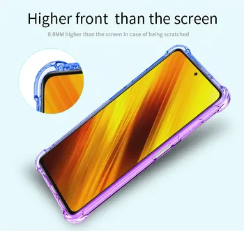 10Pcs/veliko 2020 Nov Telefon Primeru Za Xiaomi Poco X3 X2 F2Pro Mi 10Ultra Gradient Pisane Mehko Jasno Kritje Za Redmi 9 9A 9C 10X 5G