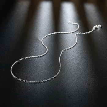 10pcs/veliko Promocijo! trgovini 925 sterling srebrna ogrlica, srebrni modni moški nakit Rolo Verige 1mm Ogrlica 16 18 20 22 24