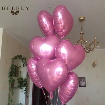 10Pcs/veliko rojstni dan baloni 18 inch Srce Latex balonov, Zlata, rdeča, roza, Bela svate balon Žogo otroci igrače zraka trebušaste