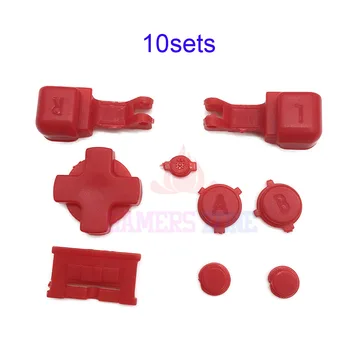 10SETS Rdeča Črna Siva Plastika A B Izberite Začni L R Gumbi D Tipke Za GBA SP Polno Gumb Set