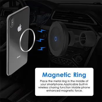 10W Magsafe Magnetni Brezžični Polnilnik Avto nosilec za telefon Za iPhone 12 12 Pro Max 12 Mini Telefon magnet Avto Polnilnik, namizno držalo