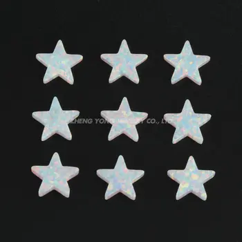 10x10mm OP17 White Star Obliko Opal Kroglice, Sintetičnih Opal Kamen za DIY Nakit, Izdelava