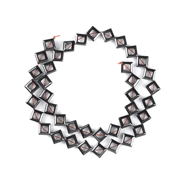 11/18 mm Black Hematit kroglice Kvadratne oblike pribor kroglice Naravni Kamen za DIY Nakit zapestnica Kar Na sklop izbrati velikost