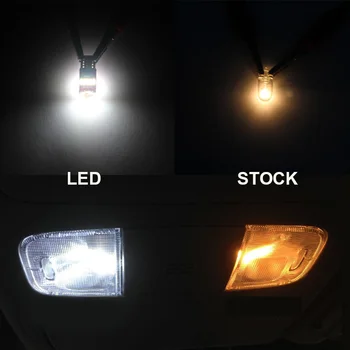 11 x Bela Napak Avto LED Tablice Lahka za Branje Tovora Korak z Dovoljenjem Žarnice Svetilka Paket Komplet Za 2004-2010 Toyota Sienna
