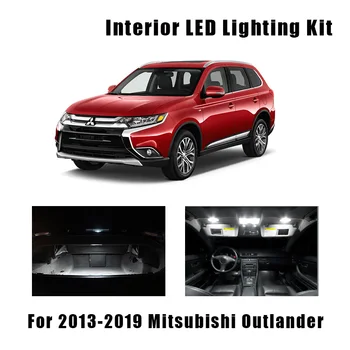 11pcs Bela LED Žarnice Notranje zadeve Zemljevid Dome Luči Komplet Za Mitsubishi Outlander 2013-2017 2018 2019 Škatle za Rokavice Prtljažnik, Svetilke