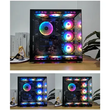 12 cm RGB Hladilni Ventilator Barva Spreminja, Hidravlični Ležaj Igranje Namiznega Računalnika v Polje za Nadzor Heatsink Tiho Hitro CPU PC Primeru
