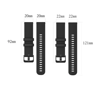 18 mm 20 mm 22 mm Silikonski Watchband Trak za Garmin Forerunner 245 645 Vivoactive 3 4S, 4 Pametna Zapestnica Band Pisane Wriststrap