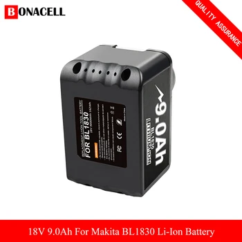 18V 9.0 Ah Li-Ion BL1830B Baterija za ponovno Polnjenje z Kazalnika Zamenjava za Makita BL1830 BL1830B BL1840 BL1840B BL1850 BL1850B
