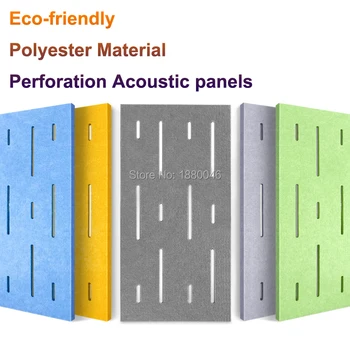 1box 10pcs Okolju prijazen zvočni absorber Perforirano Poliester Materiala akustične plošče akustična obdelava stenskih plošč