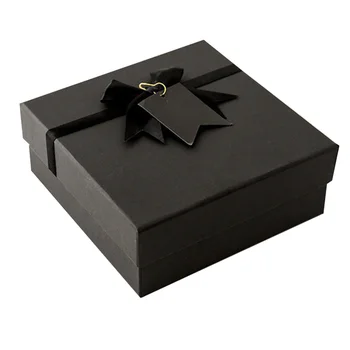 1Pc Črna Škatla za Shranjevanje Darilo Parfum Pakiranje Polje Stranka Korist Polje s Trakom