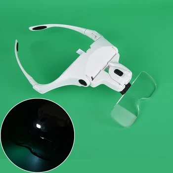 1PCS Glavo, Oči Povečava Očala Povečevalna Stekla Z LED Luč Za Lepoto Tatoo Graft Trepalnic