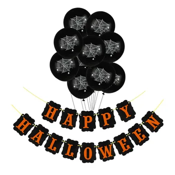 1Set Halloween Dekoracijo Bat Pajek Bučna Balonom, iz Lateksa, Napihljivi Zračni Balon na Helij Happy Halloween Banner Doma Dekor