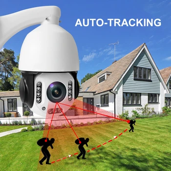 20-KRATNI Zoom, 5MP IP Kamera, WiFi Brezžično Auto tracking PTZ Speed Dome Kamere na Prostem CCTV Varnostni Nadzor, Vodotesen Fotoaparat