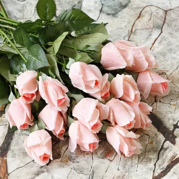 2017 nove Sveže rose Umetno Cvetje Pravi Dotik rose Cvetje Doma okraski za Stranko Poroka ali Rojstni dan