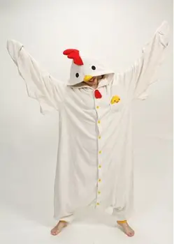 2017 Unisex Živali Odraslih Belo Piščančje Onesies Pajama Sete Pyjama Cosplsy Kostumi