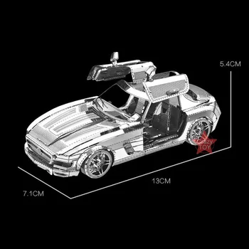 2018 3D Kovinski Nano Puzzle Krili Metulja Športni Avto Vozil Sestavite Model Kompleti I22219 DIY 3D Laser Cut Jigsaw Igrača