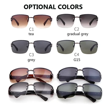 2019 Gradient Rimless sončna Očala za Moške Retro Pol Kovinski Okvir za Očala Nov Modni Očala Ženski Poleti Potovanja Bistvene UV400