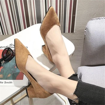 2019 pomlad nove ženske čevlje korejska različica divje opozoril antilop eno čevlji debelo z sredini dame delo čevlji