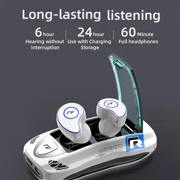 2019 Risanka Design TWS Bluetooth 5.0 Slušalke Dvojčka Mini Športne Slušalke, Prostoročno Klicanje v Uho ročaji očal w/Mic Polnjenje Primeru