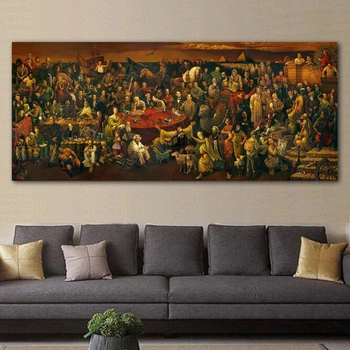 2019 UMETNOSTI Znane Umetnine Platno Slikarstvo Razpravlja o Božanski Komediji Z Dante Wall Art Slik, Tiskanje Plakatov Za dnevno Sobo