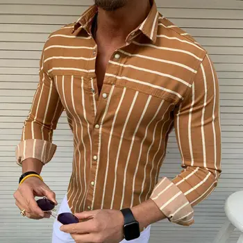 2019 Čisto Nov Modni Stil za Moške Slim Fit Trak Dolg Rokav Mišice Tee shirt Priložnostne Vrhovi Bluzo