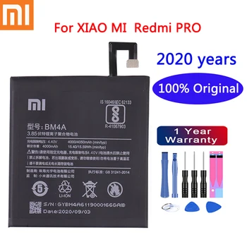 2020 let original Baterija 4000 mah BM4A Telefona, Baterije za Xiaomi Hongmi Redmi Pro Baterije+Orodja