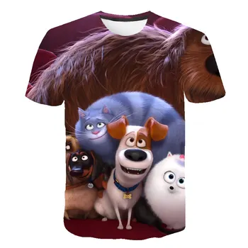 2020 Luštna 3D Cartoon Majica s kratkimi rokavi otroci oblačila Dekleta Poletje Kratek Natisnjeni Živali t-shirt Fantje Smešno Najstnik Otroci Priložnostne Vrhovi 14T
