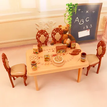 2020 Modni Roza ljubica kuhinjsko mizo nastavite Pohištvo za barbie lutka otrok Igra igrače 3 slog na voljo