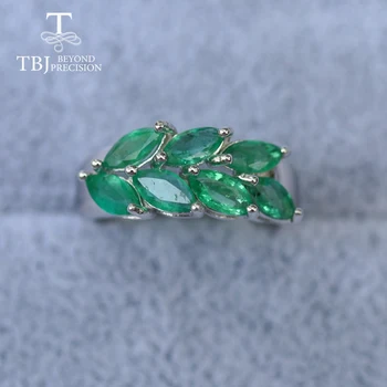 2020 Naravnih Smaragdni Prstan plemenitih gemstone, zelena zambija smaragdno nakita 925 sterling srebro fine nakit za ženske najboljše darilo