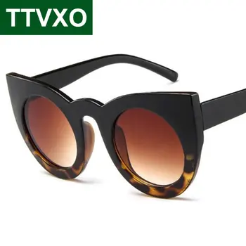 2020 Nova Mačka Oči Za Ženske Modni sončna Očala blagovne Znamke Moških Letnik Black Oversize Cateye Očala Očala Seksi UV400
