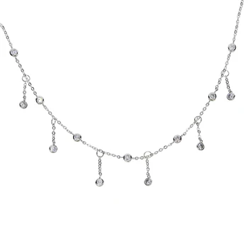 2020 Nova moda v redu S925 ploščo cz krog čar choker tassel verige elegantno poročno darilo ženske obesek ogrlice nakit