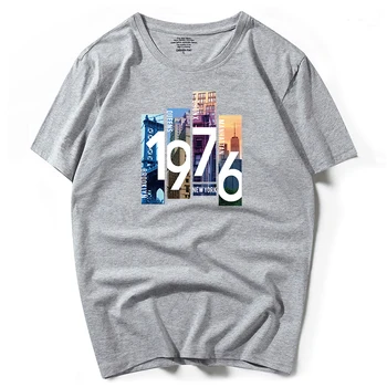 2020 Novo blagovno znamko tiskanje 1976 T-shirt za moške kratka sleeved majica bombaž moška T-shirt 6xl poletje moška oblačila velikosti
