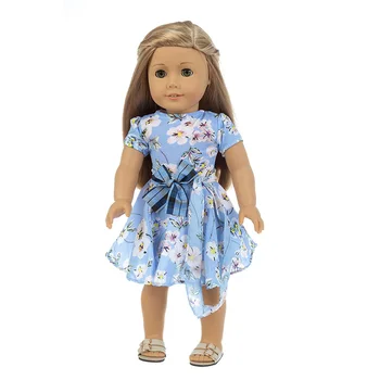 2020 Novo Modro dressFit za American Dekle Lutka Obleko 18-palčna Lutka Božič Dekle Darilo(samo prodajajo oblačila)