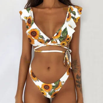 2020 Seksi Bikini Off Ramo Ogrlicom Kopalke Ženske Kopalke Brazilski Kopalke Ženske Bikini Komplet Tangice Biquinis