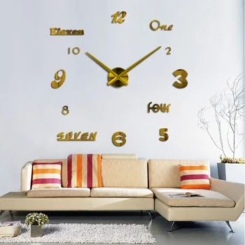 2020 vroče stenska ura quartz diy sodobno oblikovanje Stenska ura velike nalepke 3d big ure dnevno sobo, Kuhinjo, ura
