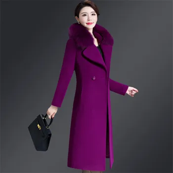 2020 Zimske Ženske Dolg Plašč Elegantno Vitek Plus Velikost Plašč Visoke Kakovosti Ulične korejskem Slogu Plašč 4xl