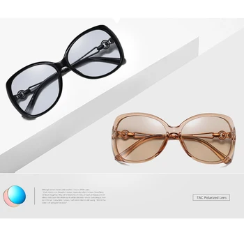 2020 Ženski Polarizirana Photochromic sončna Očala ,Prevelik Žensk Črno Obarvana, Diamond sončna očala z TAC Objektiv S191