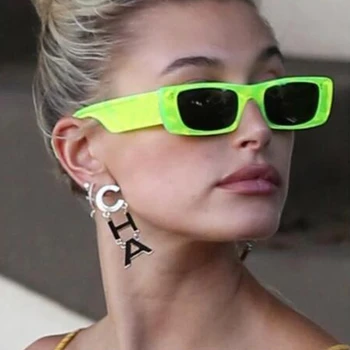 2021 Novo Vintage Kvadratek Sončna Očala Ženske Modne Blagovne Znamke Oblikovalec Jelly Barvne Sončna Očala Moških Punk Odtenki Oculos Feminino
