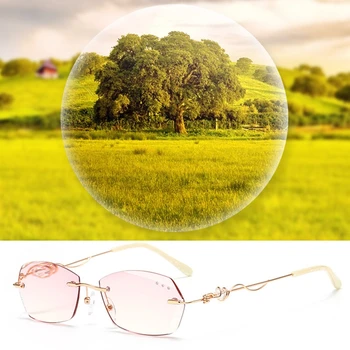 2021Women Lepe Rimless Obravnavi Očala Proti Modra Svetloba Povečava Očala Presbyopic Očala Dioptrije